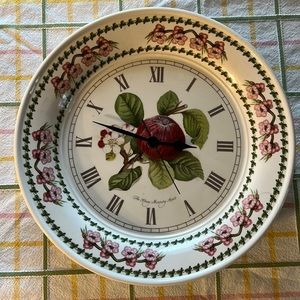 Portmeirion Pomona 10 inch wall clock in very good condition